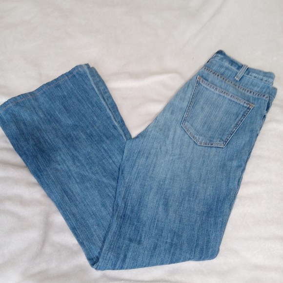 Current/Elliott High Waist Bell Jeans Canteen Blue 70s High Rise Flare Sz 29 EUC - Picture 12 of 14